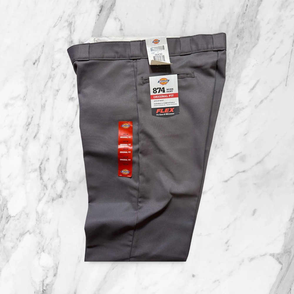 Dickies Men's Sz 36x 30, 874 Original Fit Work Pant Straight Leg  Gray NWT